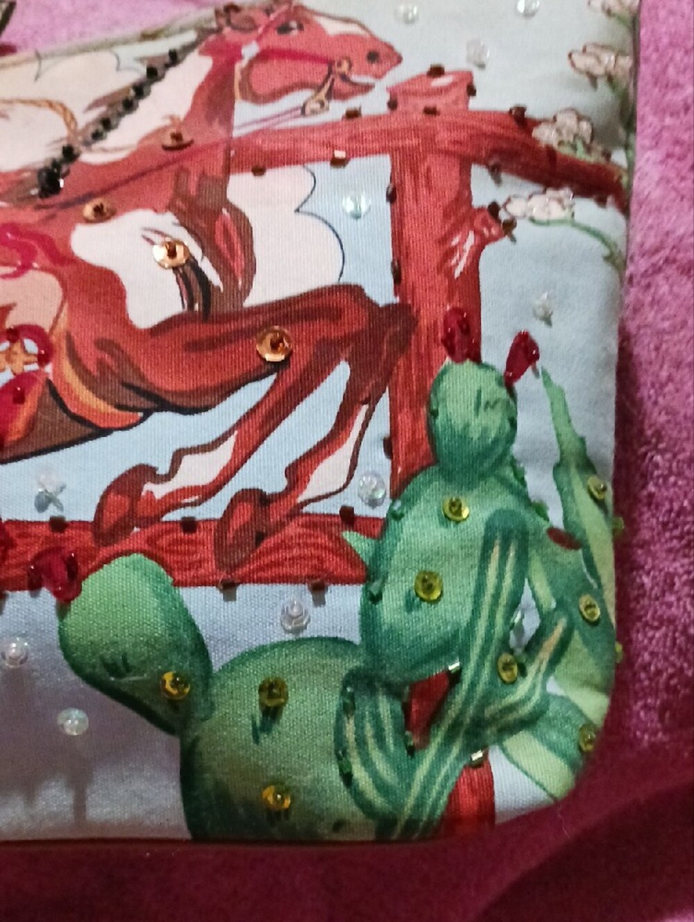 Western Horse and Cowgirl Print Small Bag NWT - Picture 10 of 16